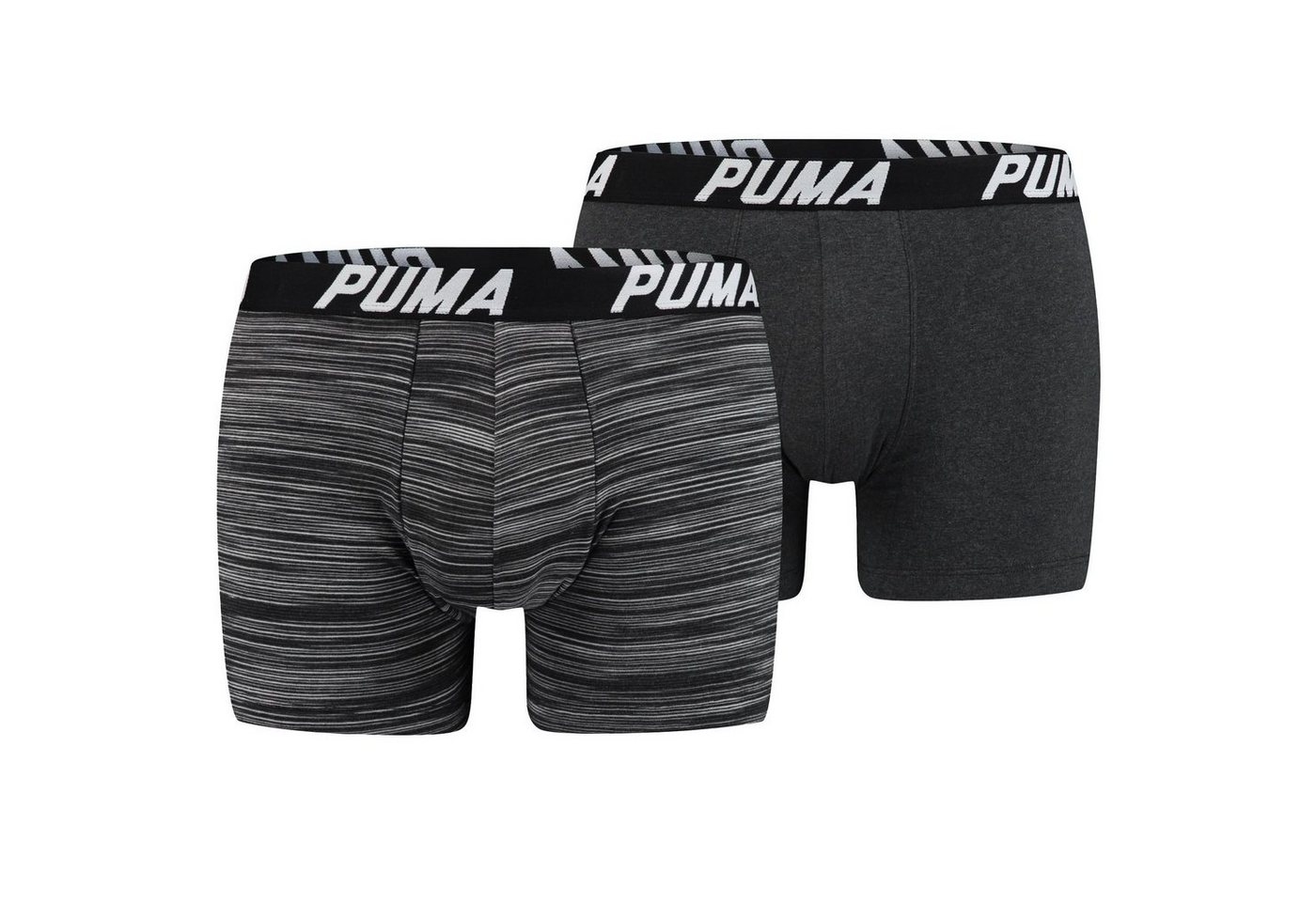 PUMA BODYWEAR Boxershorts Spacedye Stripe Boxer (2-St) mit umlaufendem Puma-Schriftzug auf dem Bündchen von PUMA BODYWEAR