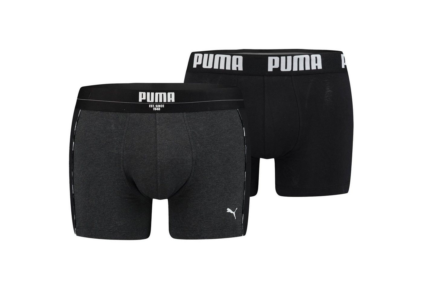 PUMA BODYWEAR Boxershorts Statement Boxer (2-St., Mehrpack) ohne Eingriff, Logo-Bund im 2er Pack von PUMA BODYWEAR