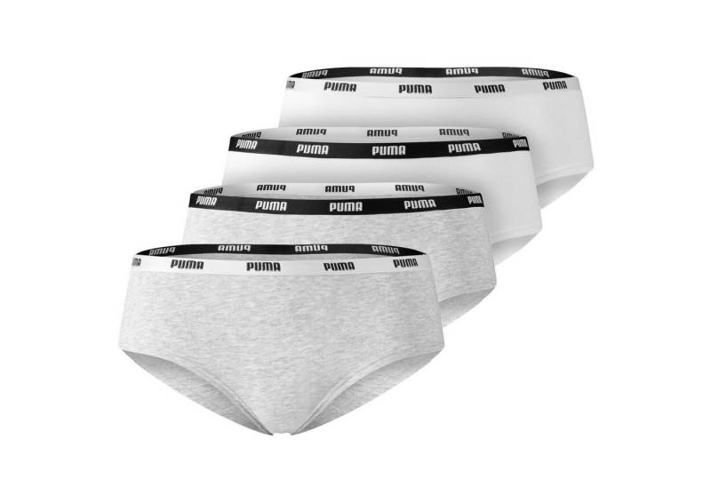 PUMA BODYWEAR Slip Soft Cotton Modal (4-St., Set) Webgummibund, Logo, 4er Pack von PUMA BODYWEAR