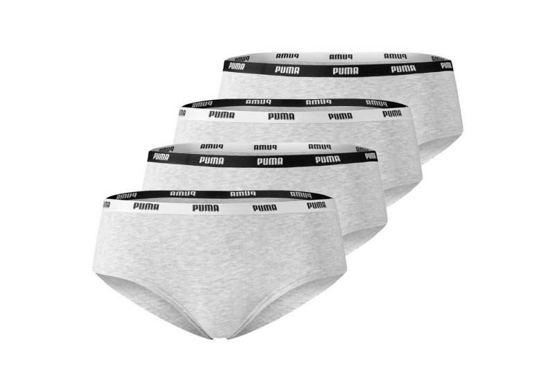 PUMA BODYWEAR Slip Soft Cotton Modal (4-St., Set) Webgummibund, Logo, 4er Pack von PUMA BODYWEAR