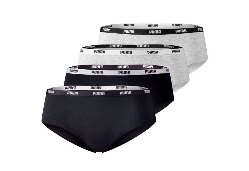 PUMA BODYWEAR Slip Soft Cotton Modal (4-St., Set) Webgummibund, Logo, 4er Pack von PUMA BODYWEAR