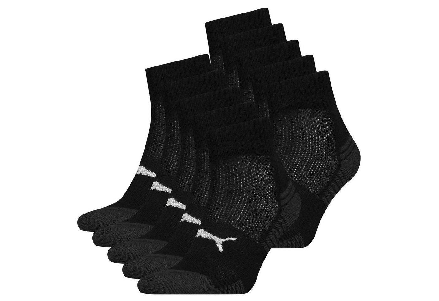 PUMA BODYWEAR Socken Sport Quarter feuchtigkeitsregulierend, mit gepolsterter Sohle 10 Paar von PUMA BODYWEAR