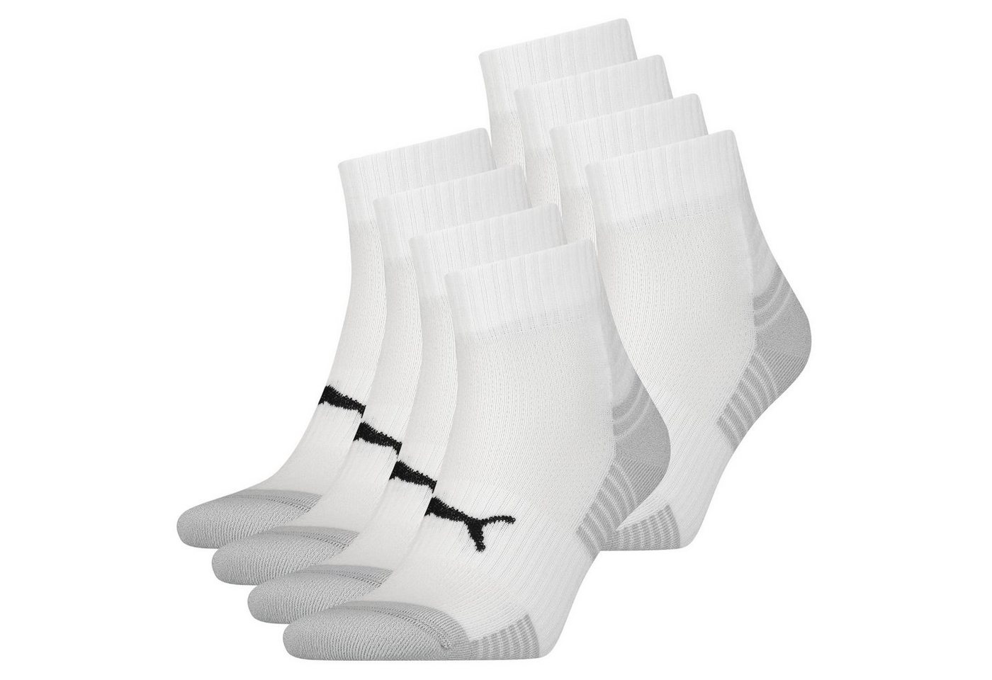 PUMA BODYWEAR Socken Sport Quarter mit gepolsterter Sohle, feuchtuigkeitsregulierend 8 Paar von PUMA BODYWEAR