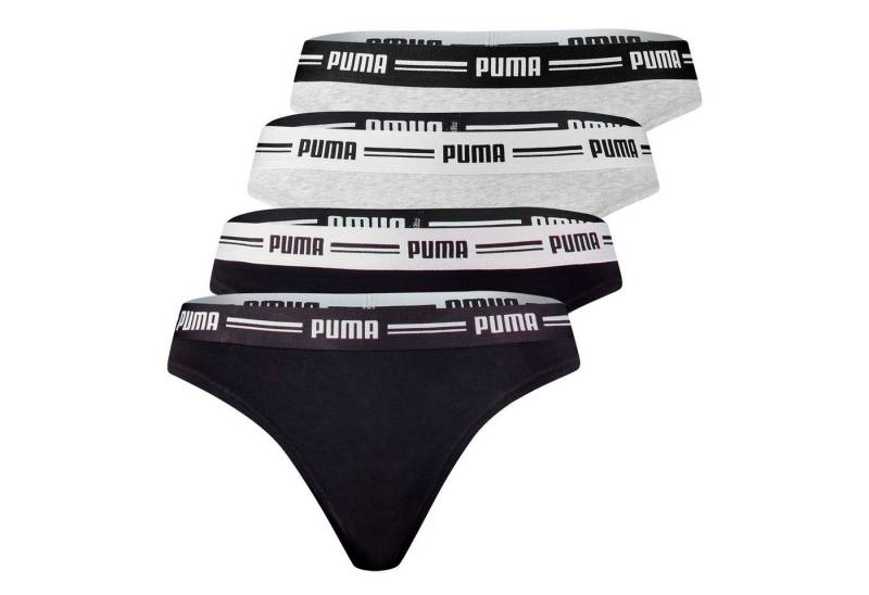 PUMA BODYWEAR String Soft Cotton Modal (4-St., Set) Webgummibund, Logo, 4er Pack von PUMA BODYWEAR