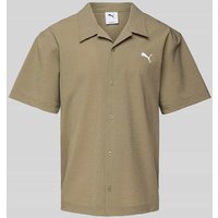 PUMA PERFORMANCE Freizeithemd mit Label-Stitching in Khaki, Größe XXL von PUMA PERFORMANCE