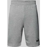 PUMA PERFORMANCE Regular Fit Sweatshorts mit Label-Stitching Modell 'ESS No. 1' in Mittelgrau Melange, Größe XXL von PUMA PERFORMANCE