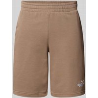 PUMA PERFORMANCE Regular Fit Sweatshorts mit Label-Stitching in Taupe, Größe XXL von PUMA PERFORMANCE