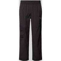 PUMA PERFORMANCE Relaxed Fit Cargohose mit Logo-Print Modell 'PUMATECH' in Black, Größe XXL von PUMA PERFORMANCE