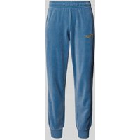 PUMA PERFORMANCE Relaxed Fit Sweatpants mit Label-Stitching Modell 'Velvettrack' in Rauchblau, Größe XXL PUMA PERFORMANCE Relaxed Fit Sweatpants mit Label-Stitching Modell 'Velvettrack' in Rauchblau, Größe XXL von PUMA PERFORMANCE