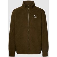 PUMA PERFORMANCE Sweatjacke mit Label-Stitching in Oliv, Größe L von PUMA PERFORMANCE