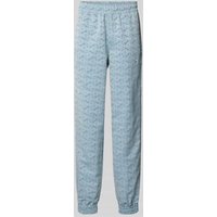 PUMA PERFORMANCE Sweatpants mit Allover-Muster in Hellblau, Größe XXL von PUMA PERFORMANCE