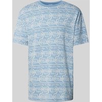 PUMA PERFORMANCE T-Shirt mit Allover-Muster in Hellblau, Größe S von PUMA PERFORMANCE