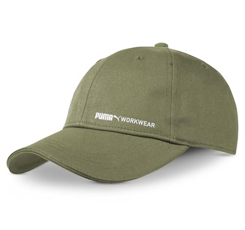 PUMA Work WEAR Unisex Baseballkappe - Mütze Cap mit Schirm und Logo - Größenverstellbar - Oliv von PUMA