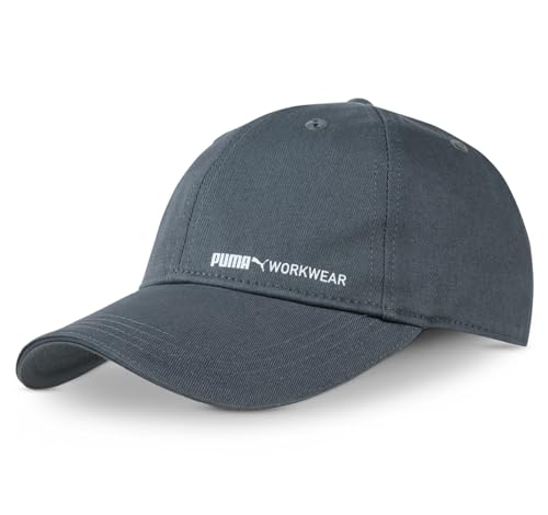 PUMA Work WEAR Unisex Baseballkappe - Mütze Cap mit Schirm und Logo - Größenverstellbar - Stahlgrau von PUMA