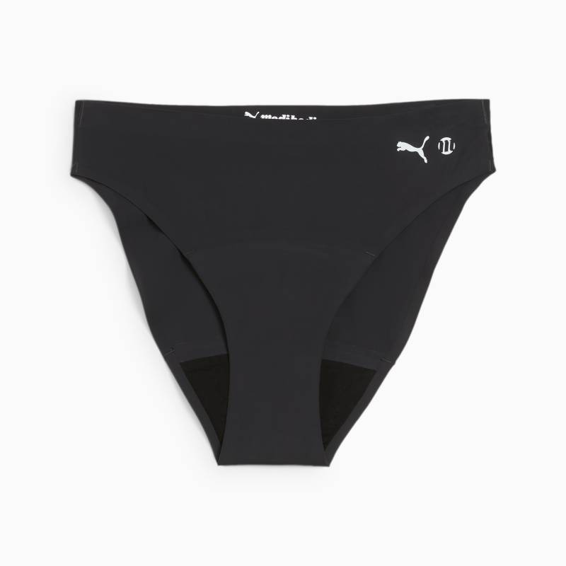 PUMA X Modibodi Active Nahtloser Slip Mittelstark-Stark Für Damen, Schwarz, Größe: XXL, Kleidung von PUMA x Modibodi