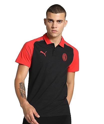 2023-2024 AC Milan Casuals Polo Football Soccer T-Shirt Trikot (Black) von PUMA