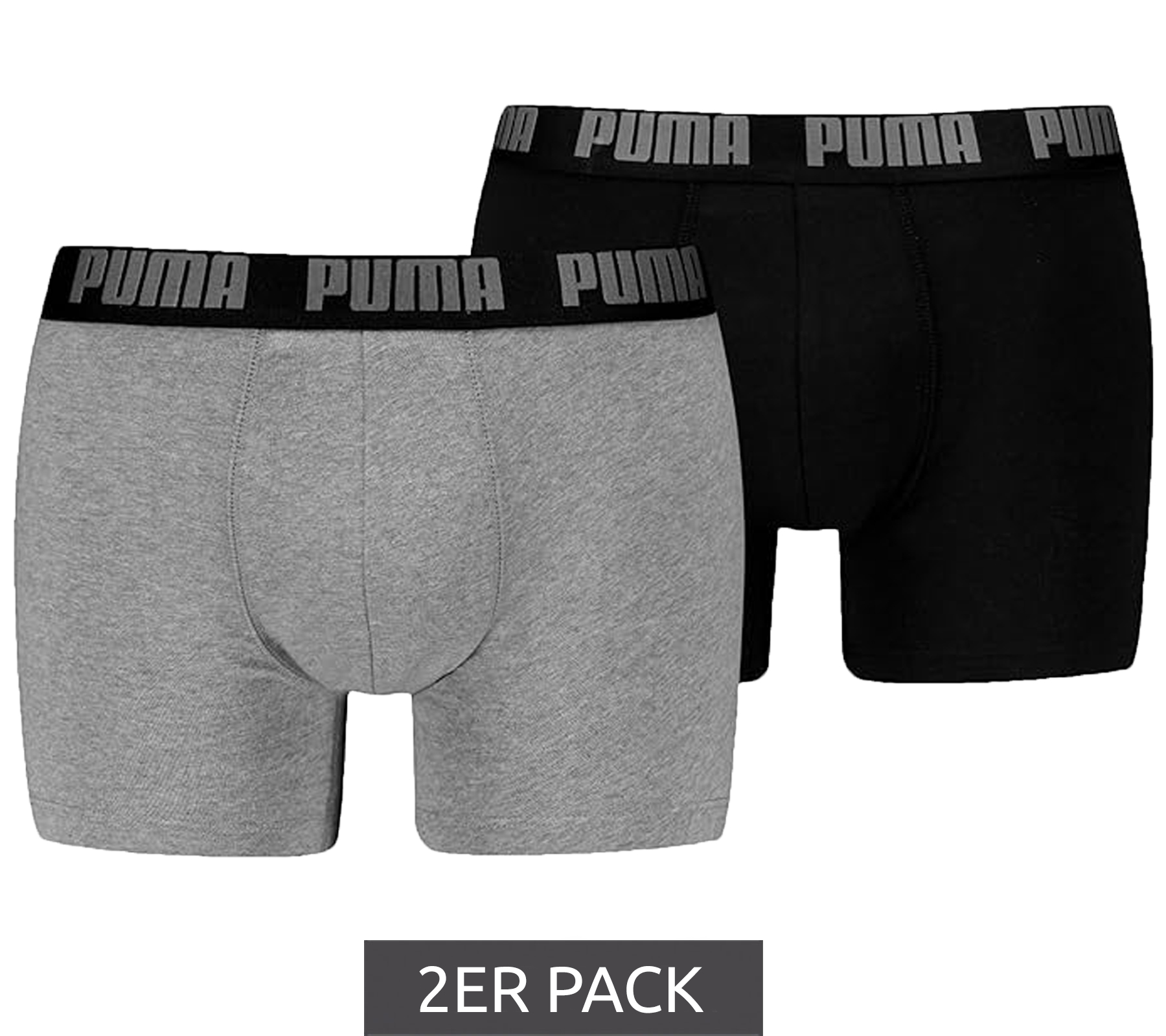 2er Pack PUMA Everyday Basic Boxer Herren Boxer-Shorts Baumwoll-Unterhose 521015001 691 Schwarz/Grau-meliert 2er Pack PUMA Everyday Basic Boxer Herren Boxer-Shorts Baumwoll-Unterhose 521015001 691 Schwarz/Grau-meliert von PUMA