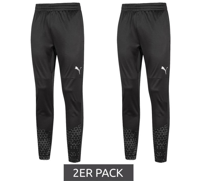 2er Pack PUMA teamCup Herren Jogging-Hose mit DryCell-Technologie Trainings-Hose grafischem Design Sport-Hose Fitness-Hose Sport-Ausrüstung 658369 03 Schwarz von PUMA