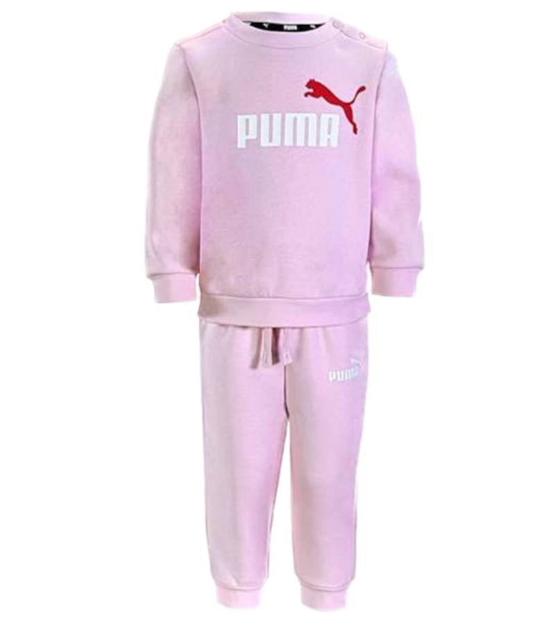 PUMA Kinder Jogging-Anzug für Mädchen Sweat-Jogger Rundhals-Pullover Baumwoll-Set 627915 62 Rosa von PUMA