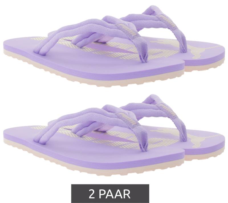 2er Sparpack PUMA Epic Flip v2 Bade-Latschen Damen Sommer-Schlappen mit EVA-Sohle Herren Zehen-Trenner Kinder Schuhe 360248 49 Flieder von PUMA