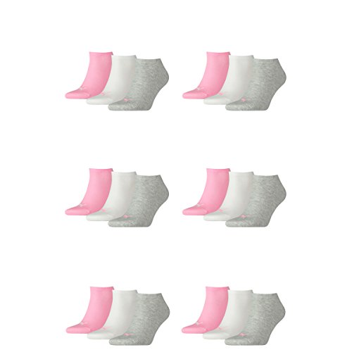 PUMA 18 Paar Sneaker Invisible Socken Gr. 35-49 Unisex für Damen Herren Füßlinge, Farbe:395 - prism pink, Socken & Strümpfe:39-42 von PUMA