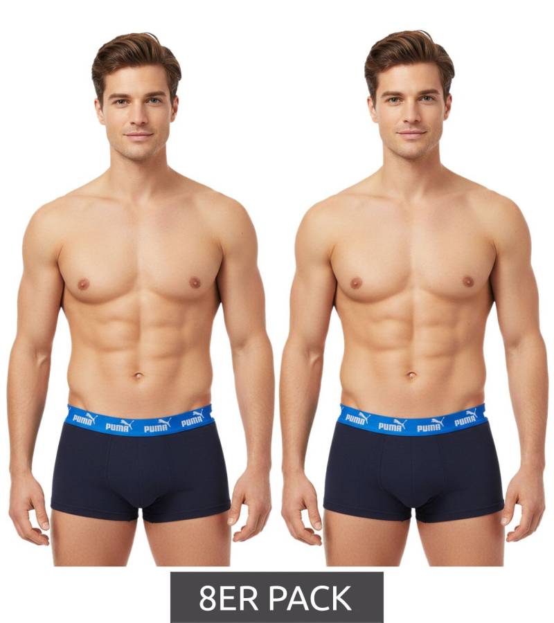 8er Pack PUMA Everyday Basic Boxer Herren Boxer-Shorts Baumwoll-Unterhose 701232894 009 Blau von PUMA