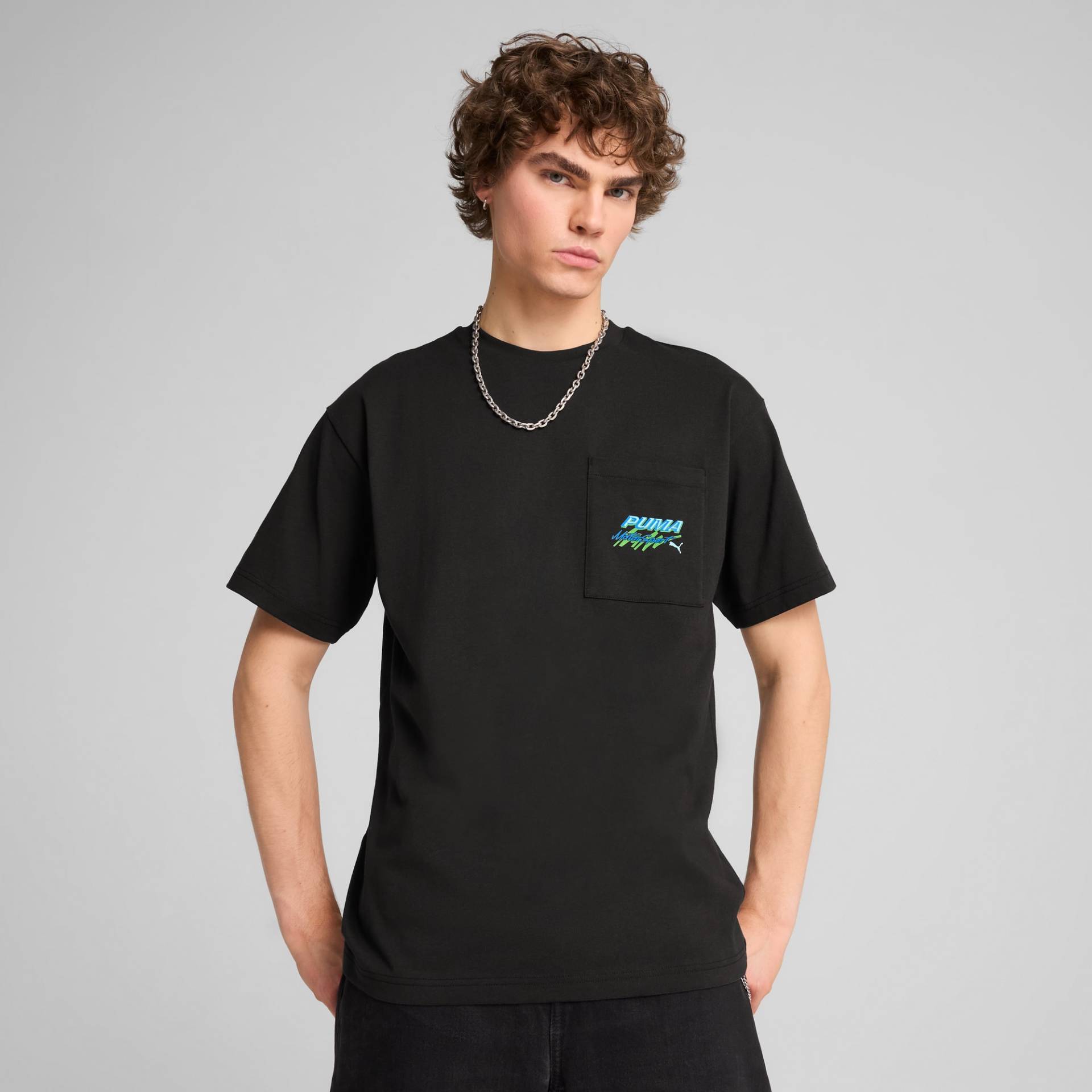 A$AP ROCKY x PUMA T-Shirt mit Tasche Herren, Schwarz, Größe: S, Kleidung von PUMA