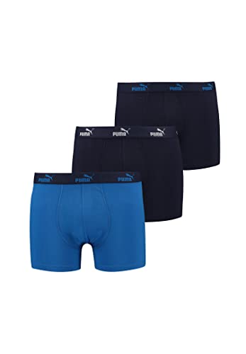 PUMA 3 er Pack Boxer Boxershorts Herren Unterwäsche sportliche Retro Pants, Farbe:Blue Combo, Bekleidungsgröße:L von PUMA