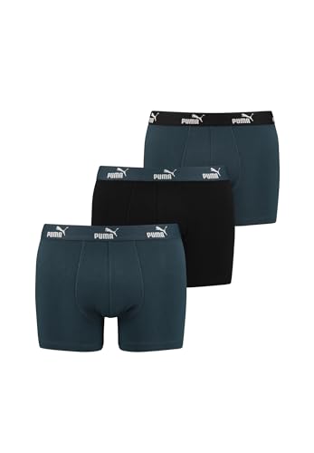 PUMA 3 er Pack Boxer Boxershorts Herren Unterwäsche sportliche Retro Pants, Farbe:Dark Night Combo, Bekleidungsgröße:M von PUMA