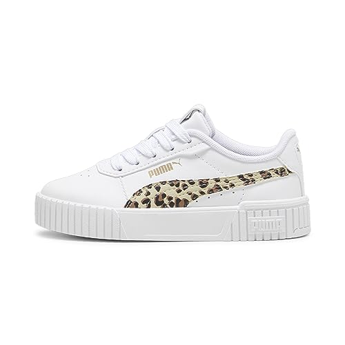 PUMA Mädchen Carina 2.0 Animal Update Ps Turnschuhe, Puma White Putty Puma Gold, 30 EU von PUMA