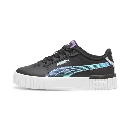 PUMA Mädchen Carina 2.0 Deep Dive Ps Turnschuhe, Puma Black Ultraviolet Turquoise Surf, 31 EU von PUMA