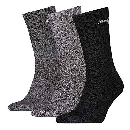 PUMA 3 Paar Sportsocken Tennis Socken Gr. 35-49 Unisex für sie und ihn, Farbe:207 anthracite/grey, Socken & Strümpfe:47-49 von PUMA