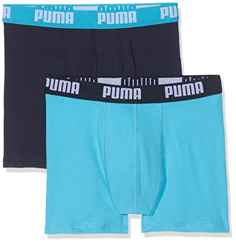 Puma Jungen Basic Boxer 2p Unterhose, (Bright Blue 789), 9-10 Jahre (Herstellergröße: 140) (2er Pack) von PUMA
