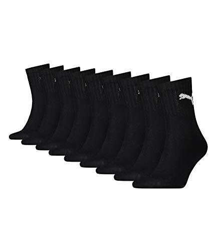 PUMA / Basic Short Crew Unisex Sporsocken im Farbmix. 9 Paar, 43/46-9 Paar, Schwarz von PUMA