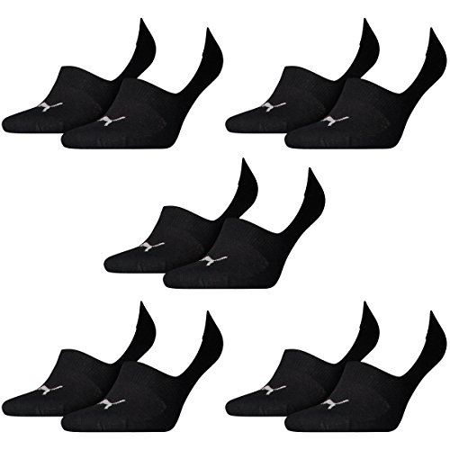 PUMA 10 Paar Socken Footie Sportsocken Invisible Gr. 35-46 Unisex, Farbe:200 - black, Socken & Strümpfe:35-38 von PUMA