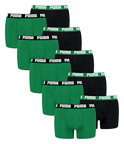 PUMA 10 er Pack Boxer Boxershorts Men Herren Unterhose Pant Unterwäsche, Farbe:035 - Amazon Green, Bekleidungsgröße:XL von PUMA