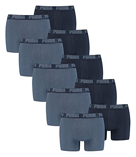 PUMA 10 er Pack Boxer Boxershorts Men Herren Unterhose Pant Unterwäsche, Farbe:037 - Denim, Bekleidungsgröße:L von PUMA