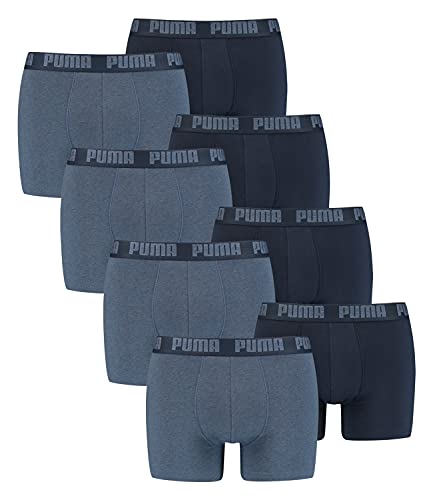 PUMA 10 er Pack Boxer Boxershorts Men Herren Unterhose Pant Unterwäsche, Farbe:037 - Denim, Bekleidungsgröße:S von PUMA