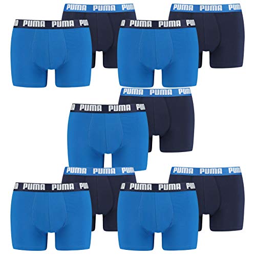 PUMA 10 er Pack Boxer Boxershorts Men Herren Unterhose Pant Unterwäsche, Farbe:420 - True Blue, Bekleidungsgröße:XXL von PUMA