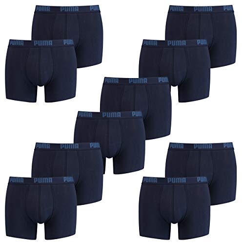 PUMA 10 er Pack Boxer Boxershorts Men Herren Unterhose Pant Unterwäsche Navy, Farbe:321 - Navy, Bekleidungsgröße:L von PUMA