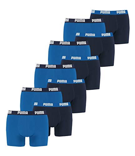 PUMA 10 er Pack Boxer Boxershorts Men Herren Unterhose Pant Unterwäsche, Farbe:420 - True Blue, Bekleidungsgröße:S von PUMA