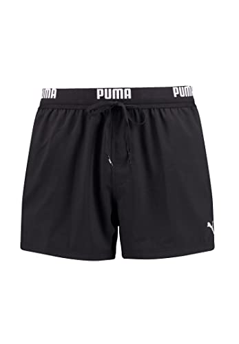 PUMA Herren Puma Korte zwemshorts met logo voor heren Badehose, Schwarz, XL EU von PUMA