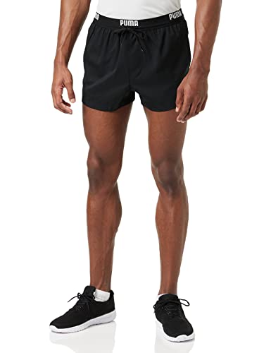 PUMA Herren Puma Korte zwemshorts met logo voor heren Badehose, Schwarz, L EU von PUMA