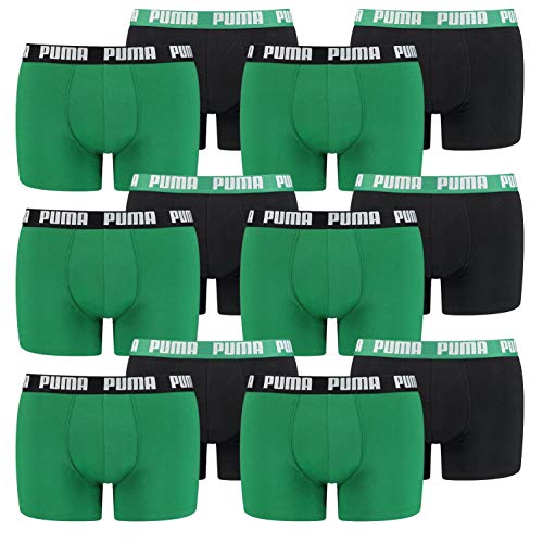PUMA 12 er Pack Boxer Boxershorts Men Herren Unterhose Pant Unterwäsche, Farbe:035 - Amazon Green, Bekleidungsgröße:M von PUMA