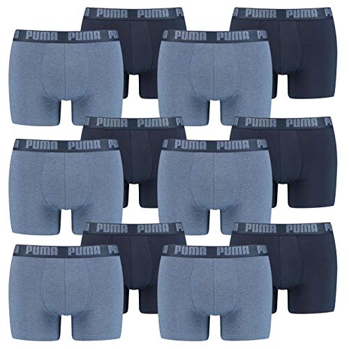 PUMA 12 er Pack Boxer Boxershorts Men Herren Unterhose Pant Unterwäsche, Farbe:037 - Denim, Bekleidungsgröße:XXL von PUMA