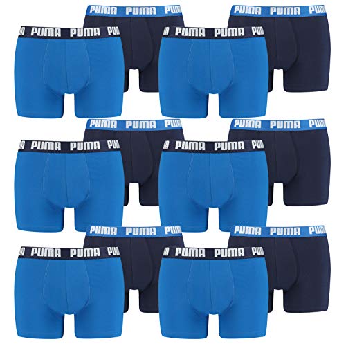 PUMA 12 er Pack Boxer Boxershorts Men Herren Unterhose Pant Unterwäsche, Farbe:420 - True Blue, Bekleidungsgröße:M von PUMA