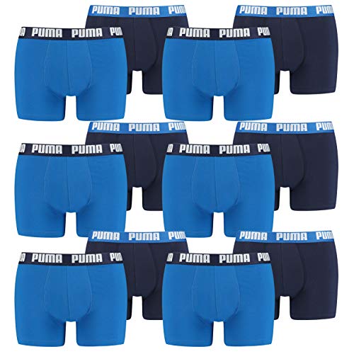 PUMA 12 er Pack Boxer Boxershorts Men Herren Unterhose Pant Unterwäsche, Farbe:420 - True Blue, Bekleidungsgröße:XL von PUMA