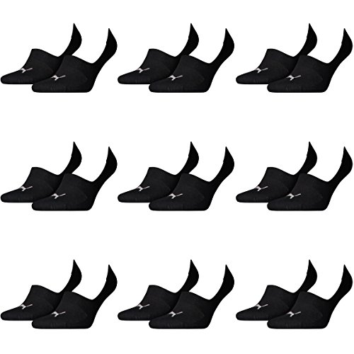 PUMA 16 Paar Socken Footie Sportsocken Invisible Gr. 35-46 Unisex, Farbe:200 - black, Socken & Strümpfe:39-42 von PUMA