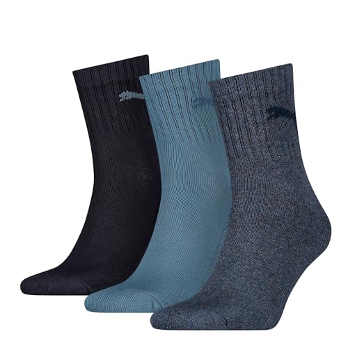 PUMA 18 Paar Socken Short Crew Sportsocken Tennis Socken Gr. 35-49 Unisex, Farbe:460 denim blue, Socken & Strümpfe:43-46 von PUMA