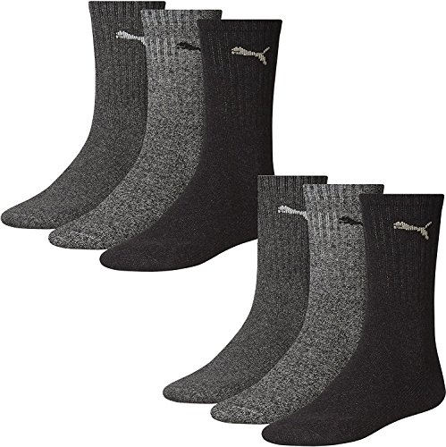 PUMA 18 Paar Sportsocken Tennis Socken Gr. 35-49 Unisex für sie und ihn, Farbe:201 - anthracite, Socken & Strümpfe:35-38 von PUMA